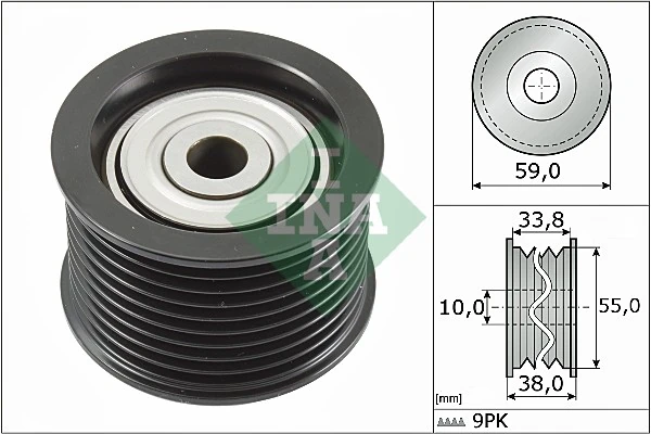 Deflection/Guide Pulley, V-ribbed belt